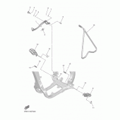 Схема узла: Подножки и Подставка Yamaha YZ450F YZ450F