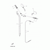 Схема вузла: Кермо та Тросики Yamaha XT660 XT660Z Tenere