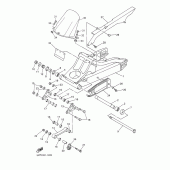 Схема вузла: Задній важіль та підвіска Yamaha YZF-R6/ YZF600 R6