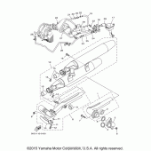 Схема узла: Выхлопная система Yamaha XVS1100 V-Star Classic