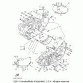 Схема вузла: Картер двигуна Yamaha XV1600 Road Star Silverado
