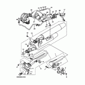 Схема вузла: Вихлопна система Yamaha XVS1100 Drag Star Classic
