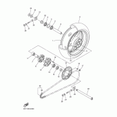 Схема вузла: Заднє колесо Yamaha FZ1 FZ1 FAZER (S-TYPE)