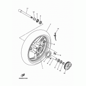 Схема узла: Переднее колесо Yamaha XP500 T-MAX