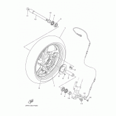 Схема вузла: Переднє колесо Yamaha XP500 T-MAX 530