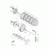 Схема узла: Сцепление Yamaha YZF-R125