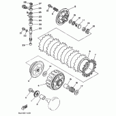 Схема вузла: Зчеплення Yamaha YZ125