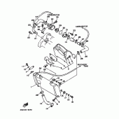 Схема узла: Радиатор и Патрубок системы охлаждения Yamaha TRX850