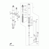 Схема вузла: Вилка передньої осі Yamaha YZF-R1 R1