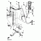 Схема узла: Задний тормозной цилиндр Yamaha YZF750 YZF750
