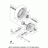 Схема вузла: Заднє колесо Yamaha XVS950 V-Star Tourer