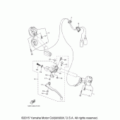 Схема вузла: Пульт управління рульовий та Важель Yamaha YZF-R3