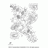 Схема узла: Крышки картера (1) Yamaha XV1700 Road Star Midnight Warrior