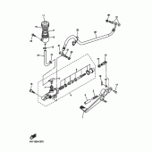 Схема вузла: Задній гальмівний циліндр Yamaha YZF-R1 R1