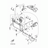 Схема вузла: Радіатор та Патрубок системи охолодження Yamaha YZF-R125