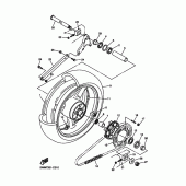 Схема вузла: Заднє колесо Yamaha XJR1300