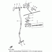 Схема узла: Передний тормозной цилиндр Yamaha XV250 Route 66