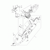 Схема узла: Выхлопная система Yamaha YBR125