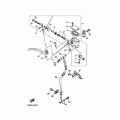 Схема вузла: Передній гальмівний циліндр Yamaha FZX250 ZEAL