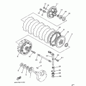 Схема вузла: Зчеплення Yamaha TT250R TT-R