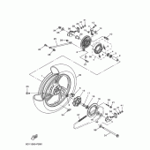 Схема узла: Заднее колесо Yamaha YBR250