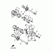 Схема узла: Коленчатый вал и Поршень Yamaha TRX850