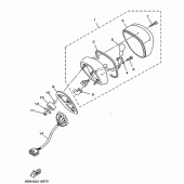 Схема вузла: Задній ліхтар Yamaha XVS650 Drag Star Classic