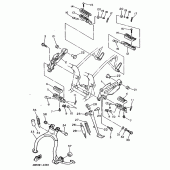 Схема вузла: Підніжки та підставка Yamaha XJ600 Diversion (S-TYPE)