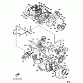 Схема вузла: Впускна система Yamaha XV1100 Virago