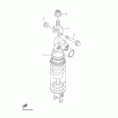 Схема вузла: Задня підвіска Yamaha YZF-R6/YZF600 R6