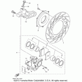 Схема вузла: Задній гальмівний супорт Yamaha XVS1100 V-Star Classic