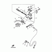 Схема узла: Передний тормозной цилиндр Yamaha WR250 WR250F
