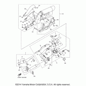 Схема вузла: Вихлопна система Yamaha XVS1300 Stryker