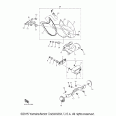Схема вузла: Задній ліхтар (Стоп-сигнал) Yamaha XVS950 V-Star