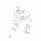 Схема вузла: Паливний бак Yamaha XV1900 Raider S