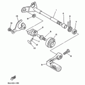 Схема узла: Вал переключения Yamaha YZ125