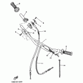 Схема вузла: Кермо та Тросики Yamaha YZ125