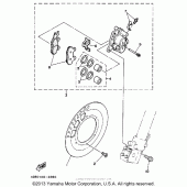 Схема узла: Передний тормоз Yamaha WR250 WR250Z