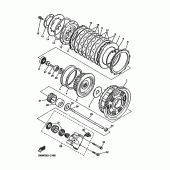Схема узла: Сцепление Yamaha XJR1300