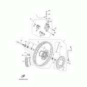 Схема узла: Front wheel и brake system Yamaha XT125