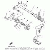 Схема узла: Вал переключения Yamaha WR250 WR250Z