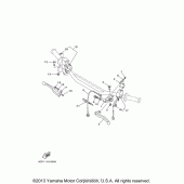 Схема вузла: Пульт управління рульовий та Важель Yamaha TT-R250 TT-R250