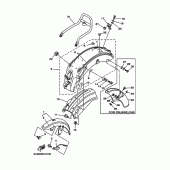 Схема узла: Крыло Yamaha XV250 Virago