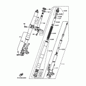 Схема вузла: Вилка передньої осі Yamaha MT01 MT-01