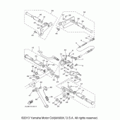 Схема узла: Подножки и Подставка Yamaha XV250 V-Star