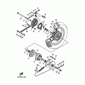 Схема вузла: Заднє колесо Yamaha TTR90 TT-R90