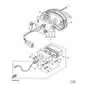 Схема узла: Задний фонарь (Стоп-сигнал) Yamaha SZR660