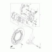 Схема вузла: Переднє гальмо Yamaha YZ250 YZ250F