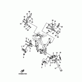 Схема узла: Подножки и Подставка Yamaha XT660 XT660R