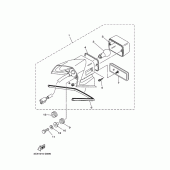 Схема вузла: Задній ліхтар (Стоп сигнал) Yamaha XT250 Serow